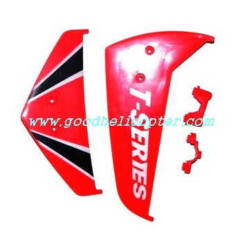 mjx-t-series-t11-t611 helicopter parts tail decoration set (red color) - Click Image to Close